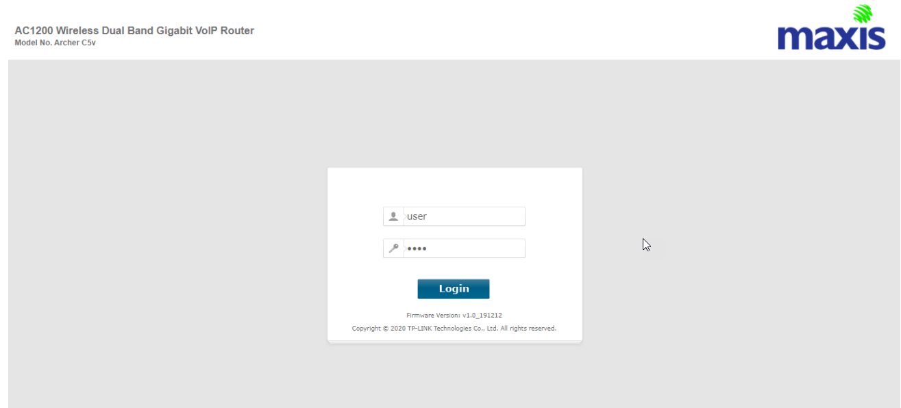 Maxis路由器登录设置教程