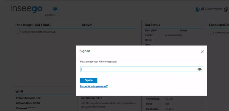 Inseego MiFi 登录设置
