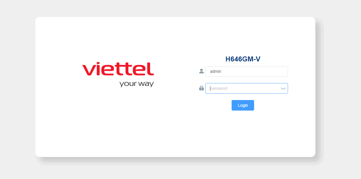 Viettel路由器登录设置
