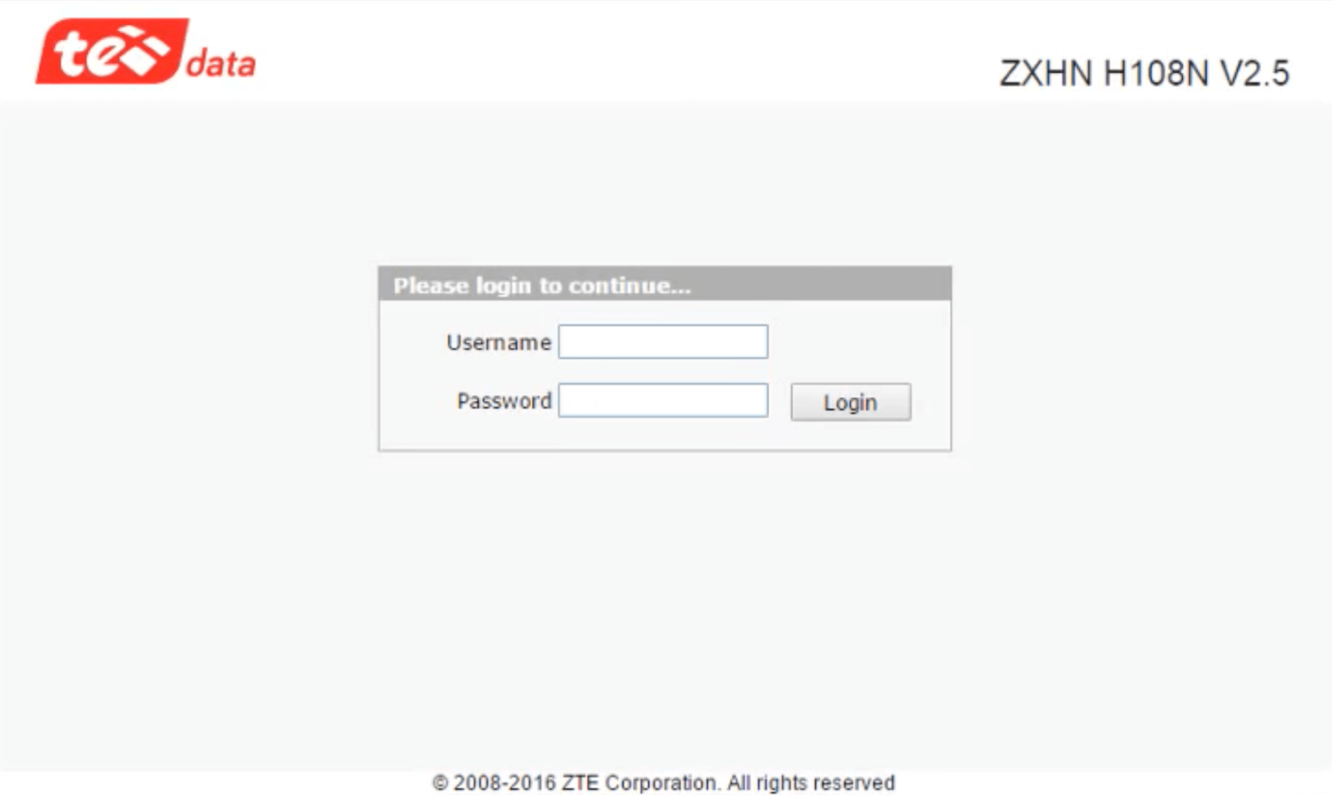 TE 数据路由器登录